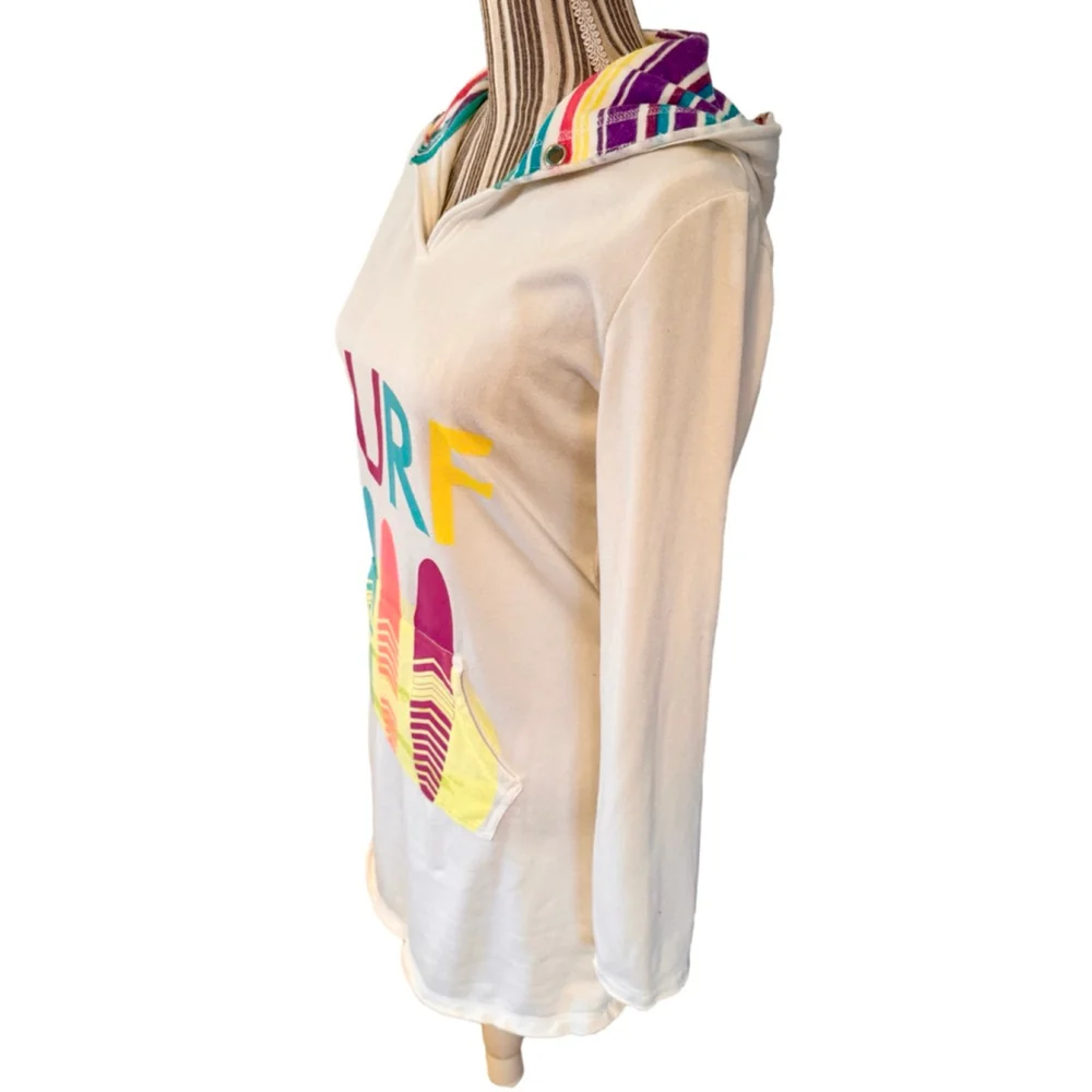 XHILARATION Bathing suit cover-up Cotton terry cloth with rolled hems girls XL - Picture 3 of 13
